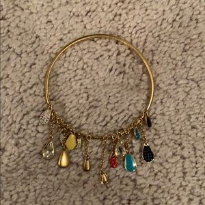 GT bangle w/mlti color crystals in teardrop shapes